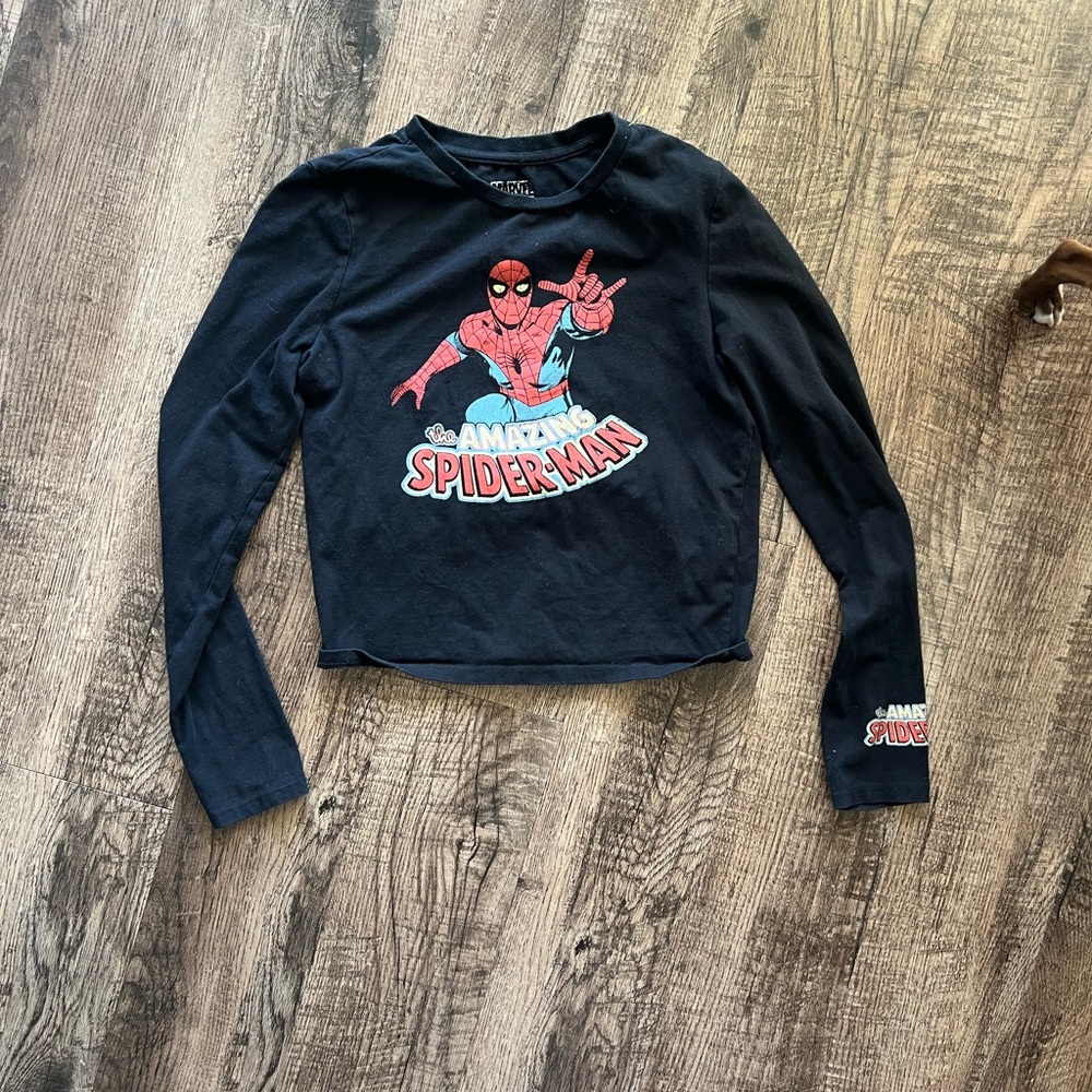 Marvel Black Spider-Man Long Sleeve Tee